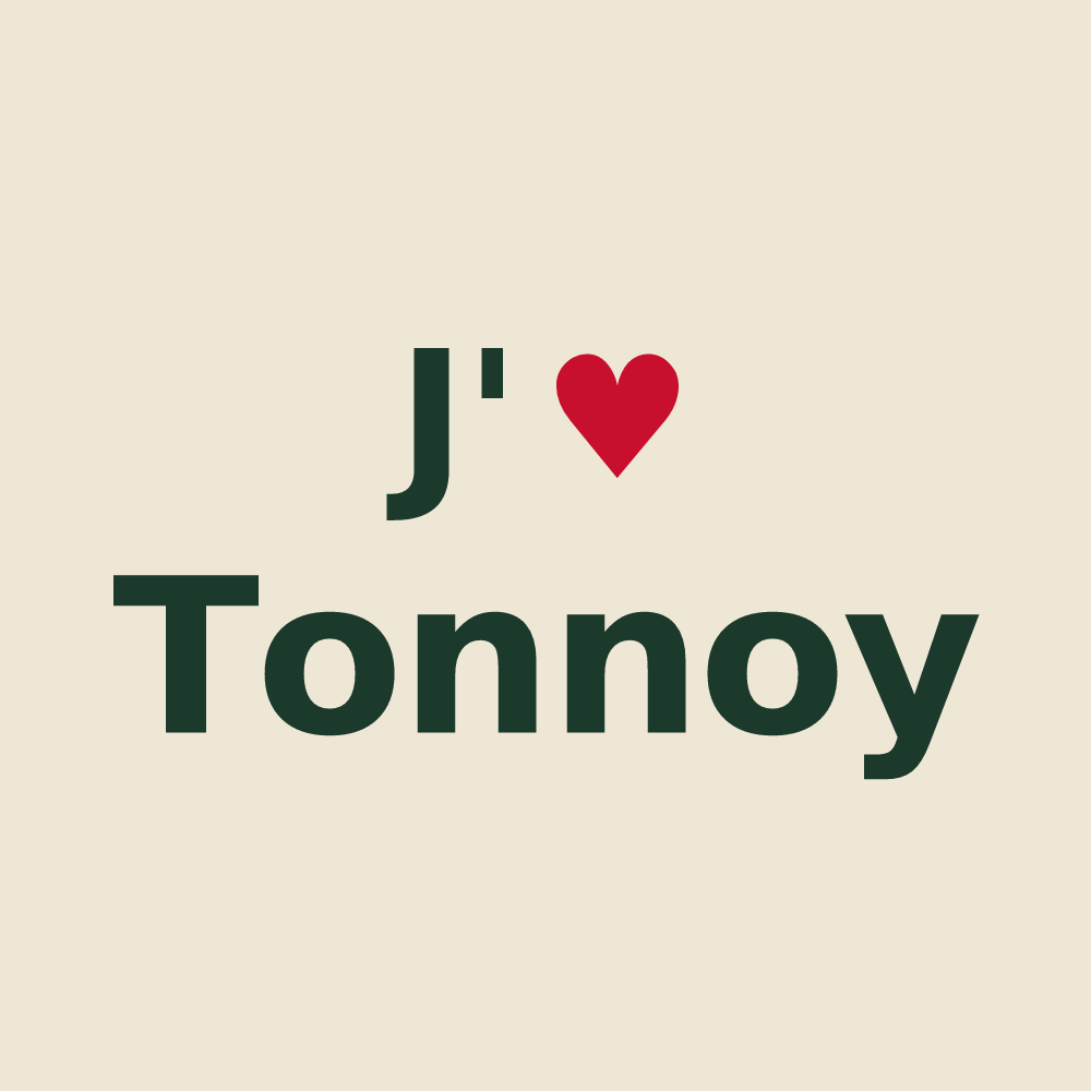 Tote bag personnalisé Tonnoy — design J'aime Tonnoy