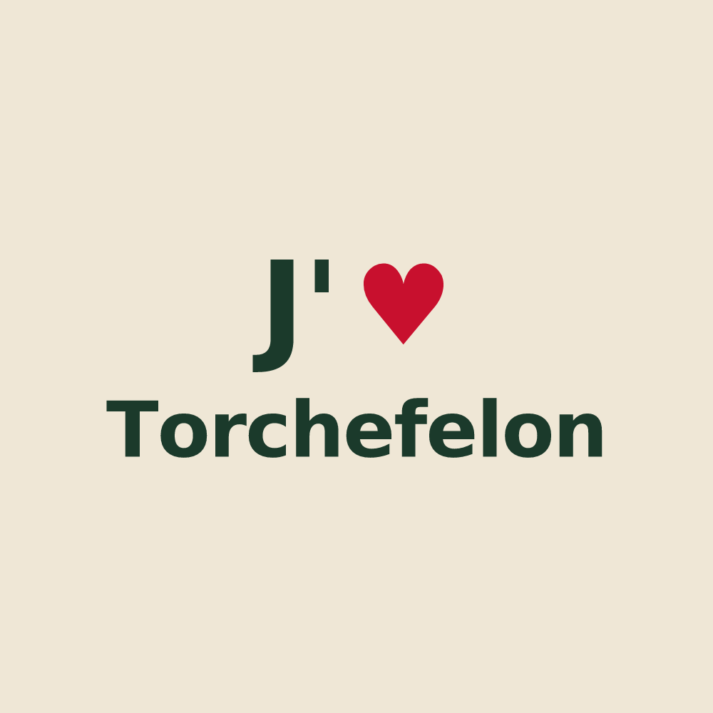 Tote bag personnalisé Torchefelon — design J'aime Torchefelon