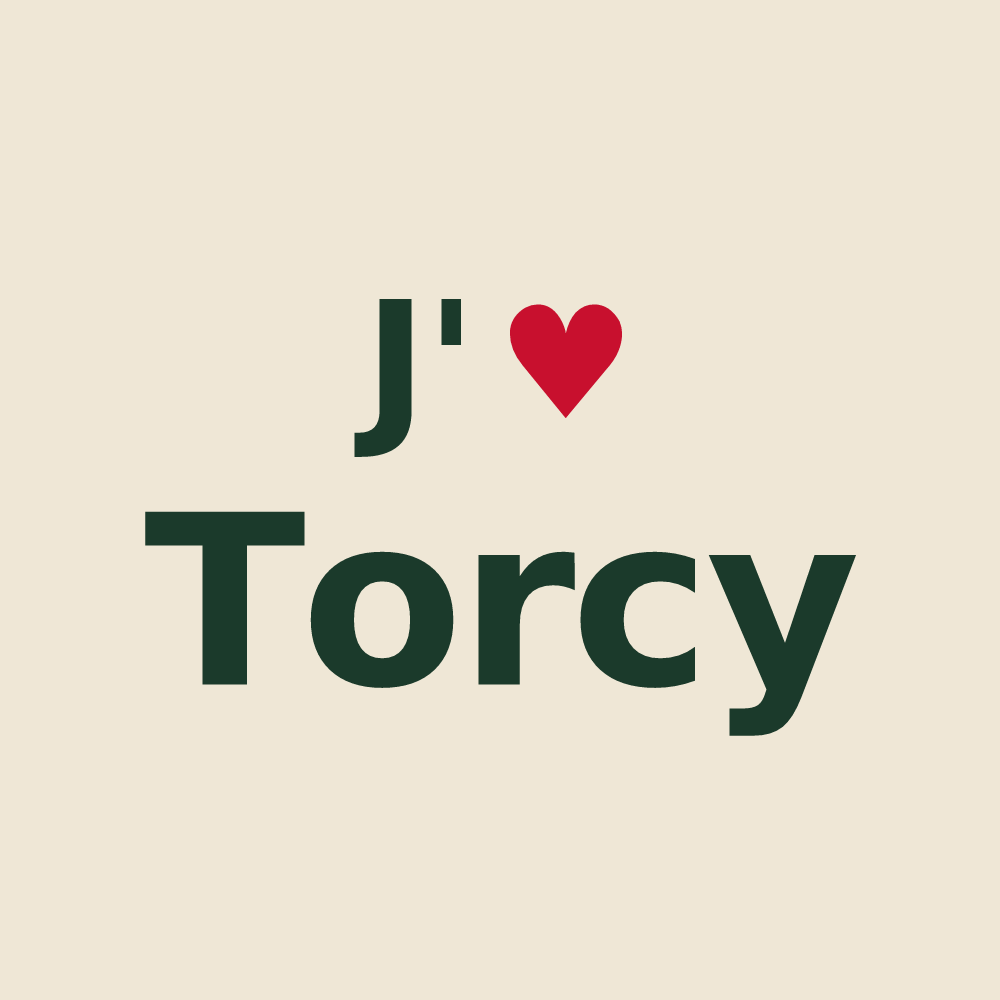 Tote bag personnalisé Torcy — design J'aime Torcy
