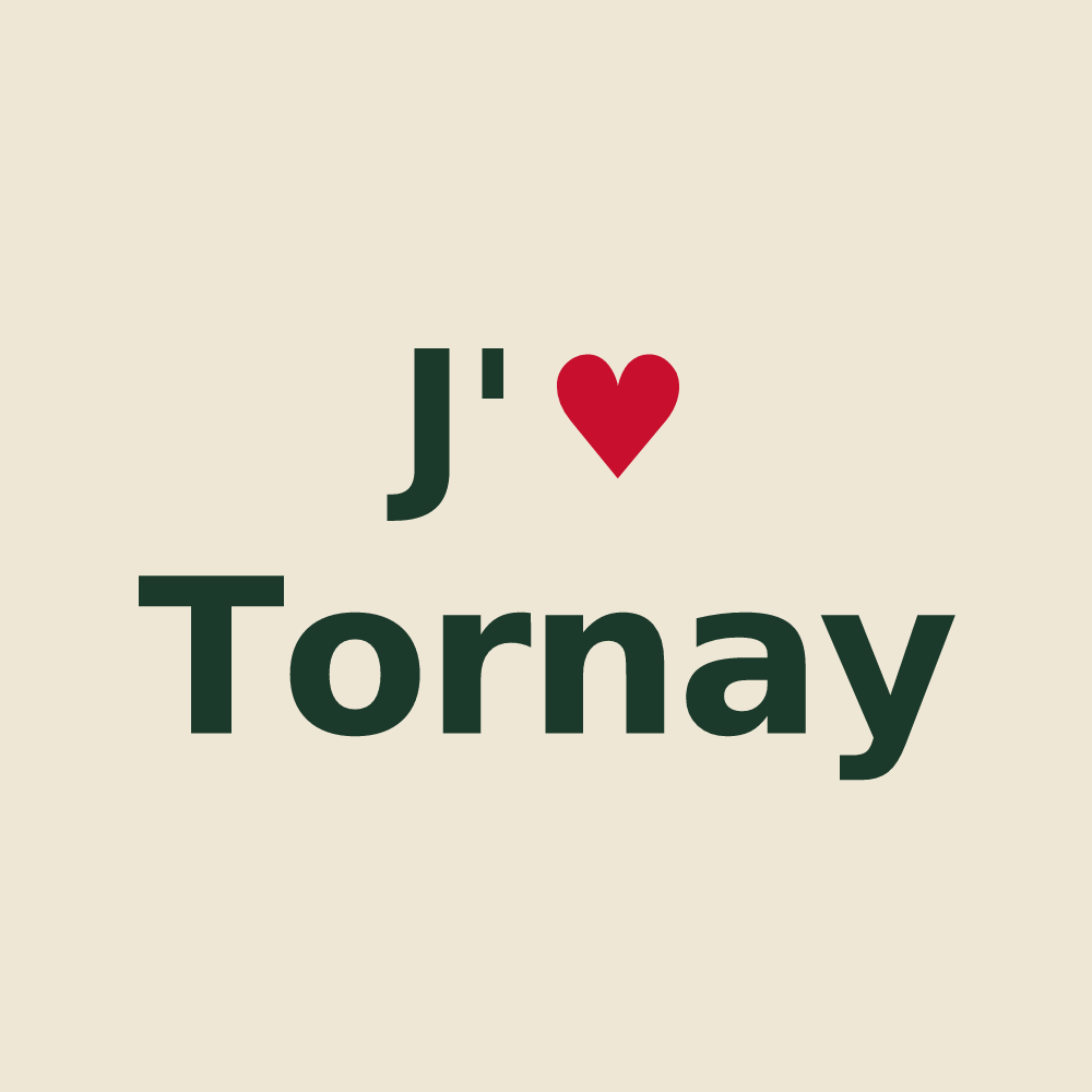 Tote bag personnalisé Tornay — design J'aime Tornay