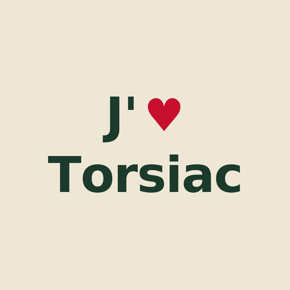 Tote bag personnalisé Torsiac — design J'aime Torsiac
