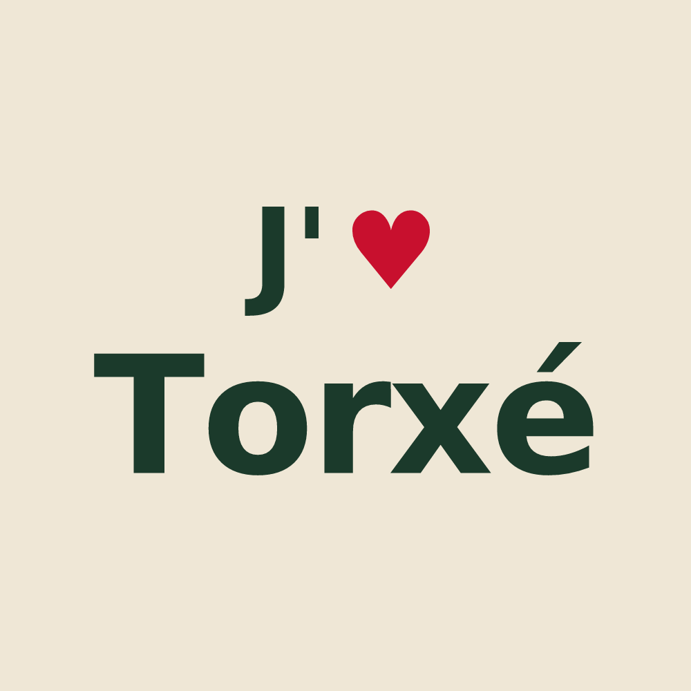 Tote bag personnalisé Torxé — design « J'aime Torxé » imprimé sur le tote bag