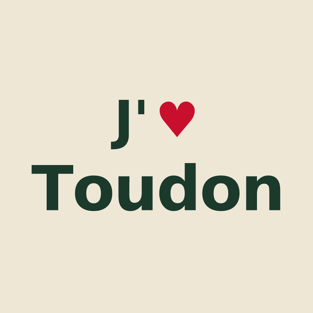 Tote bag personnalisé Toudon — design J'aime Toudon