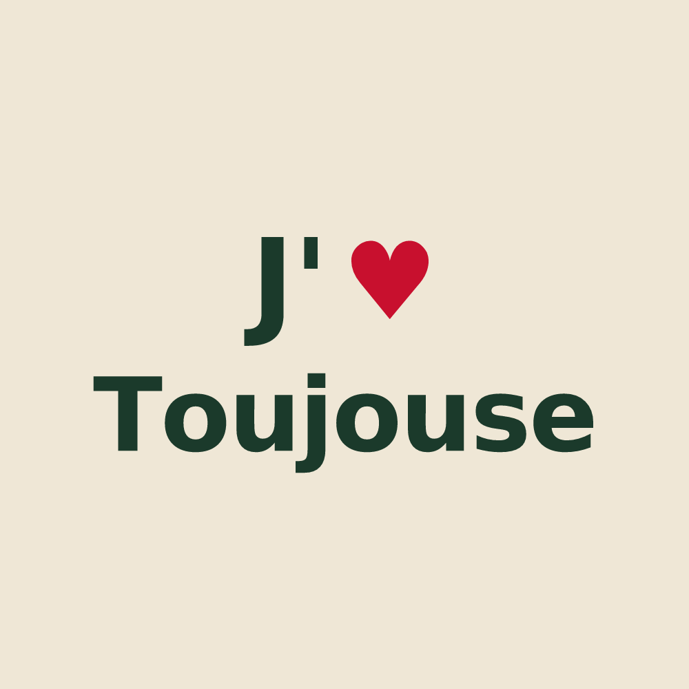 Tote bag personnalisé Toujouse — design J'aime Toujouse