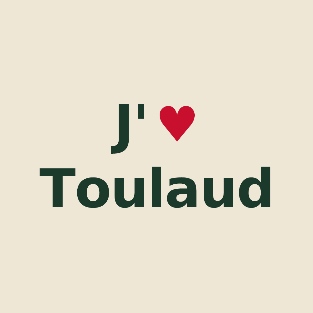 Tote bag personnalisé Toulaud — design J'aime Toulaud