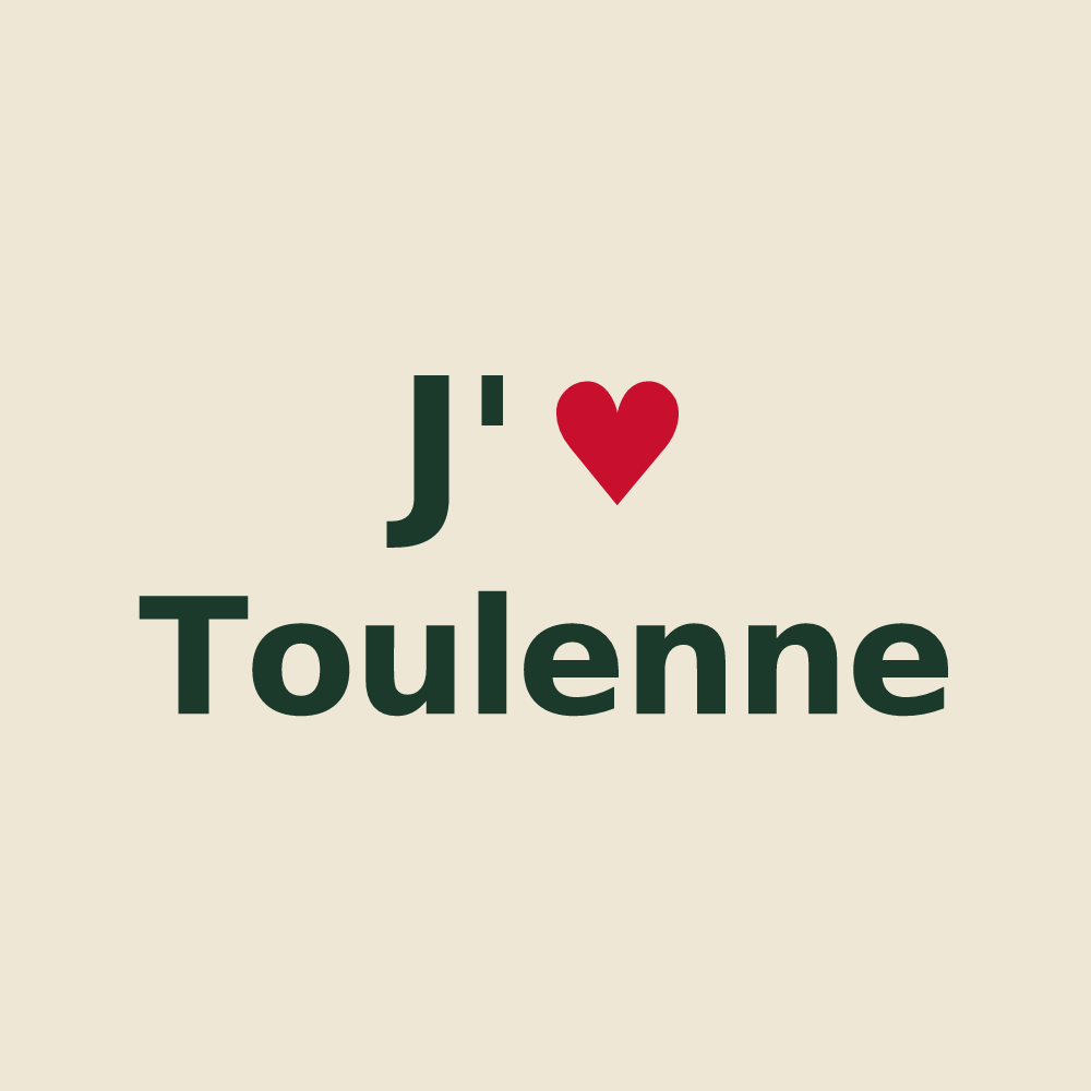 Tote bag personnalisé Toulenne — design J'aime Toulenne