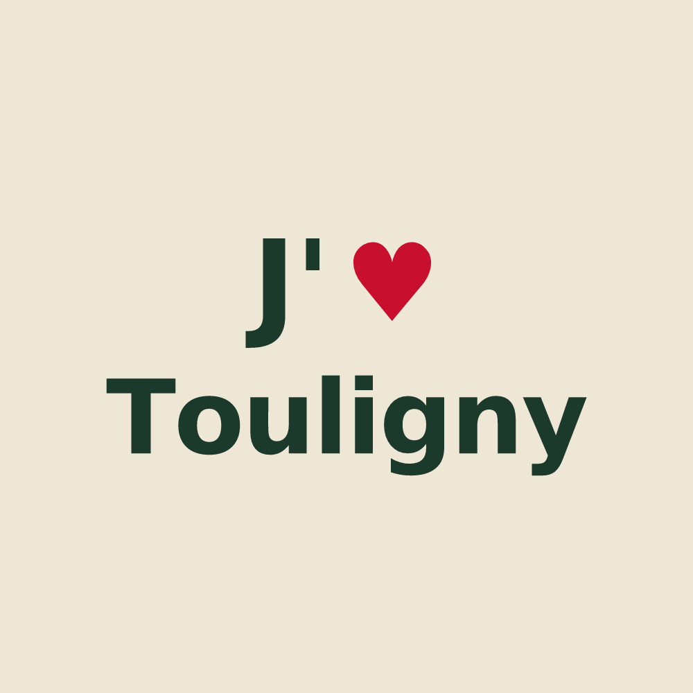 Tote bag personnalisé Touligny — design J'aime Touligny