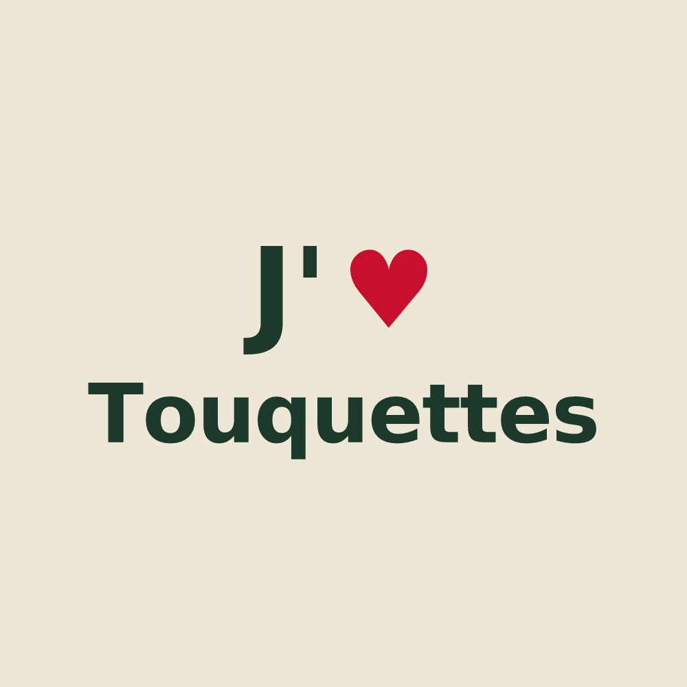 Tote bag personnalisé Touquettes — design J'aime Touquettes