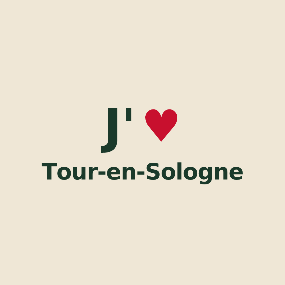 Tote bag personnalisé Tour-en-Sologne — design J'aime Tour-en-Sologne