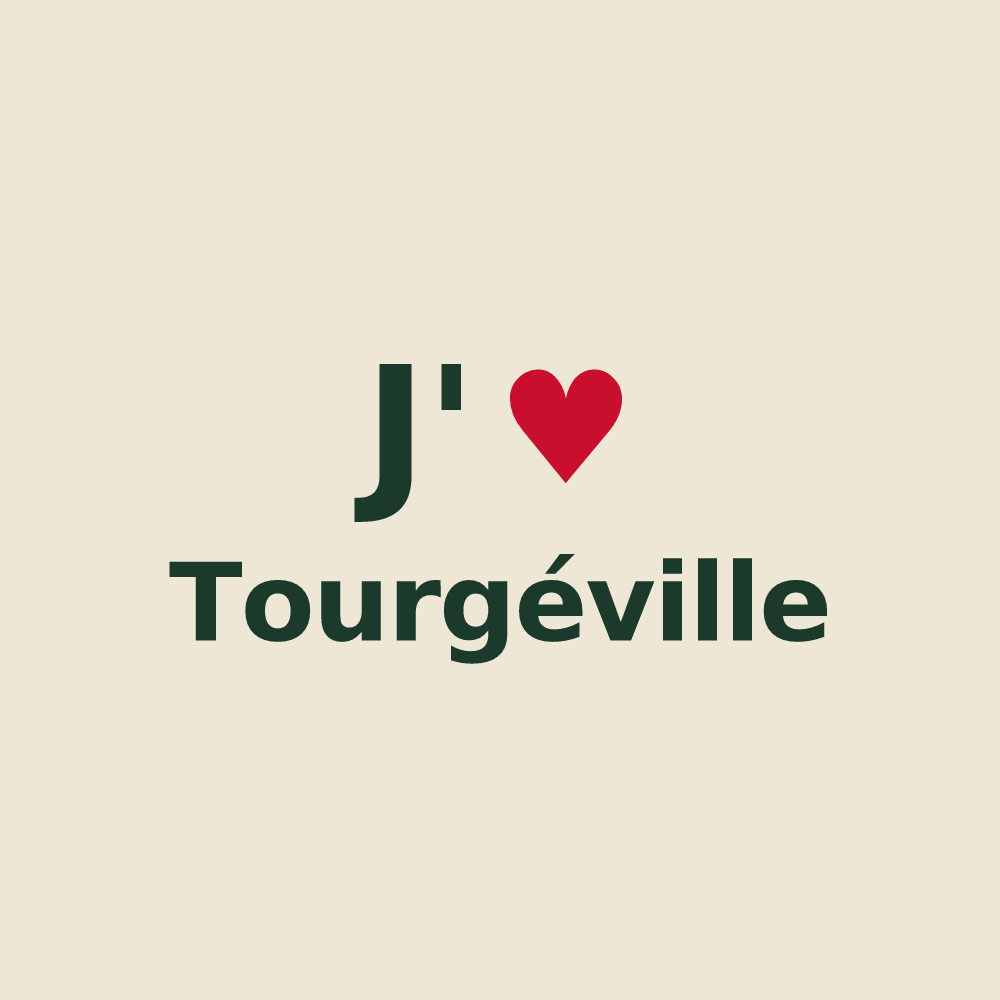 Tote bag personnalisé Tourgéville — design J'aime Tourgéville