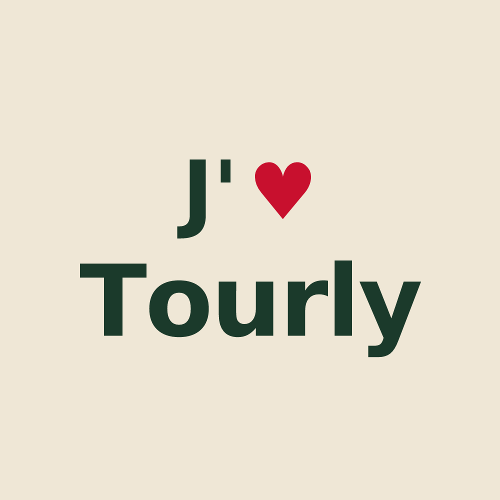 Tote bag personnalisé Tourly — design J'aime Tourly