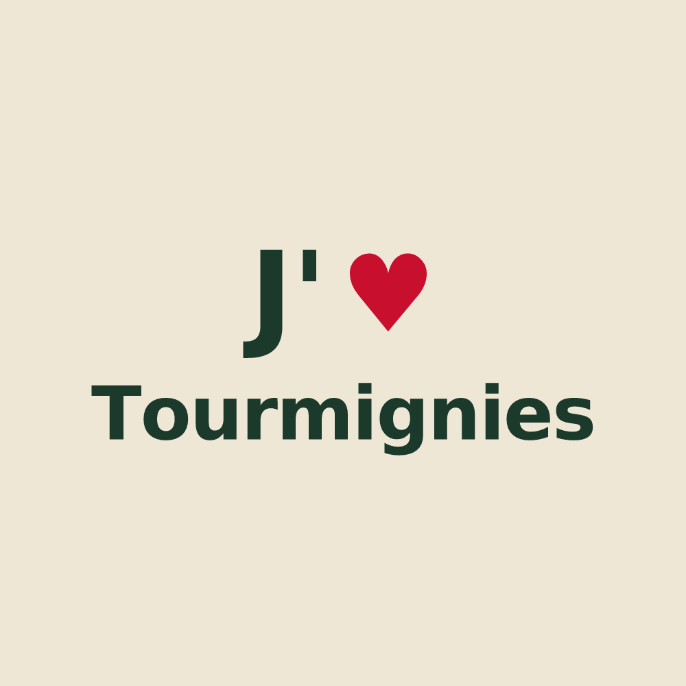 Tote bag personnalisé Tourmignies — design J'aime Tourmignies