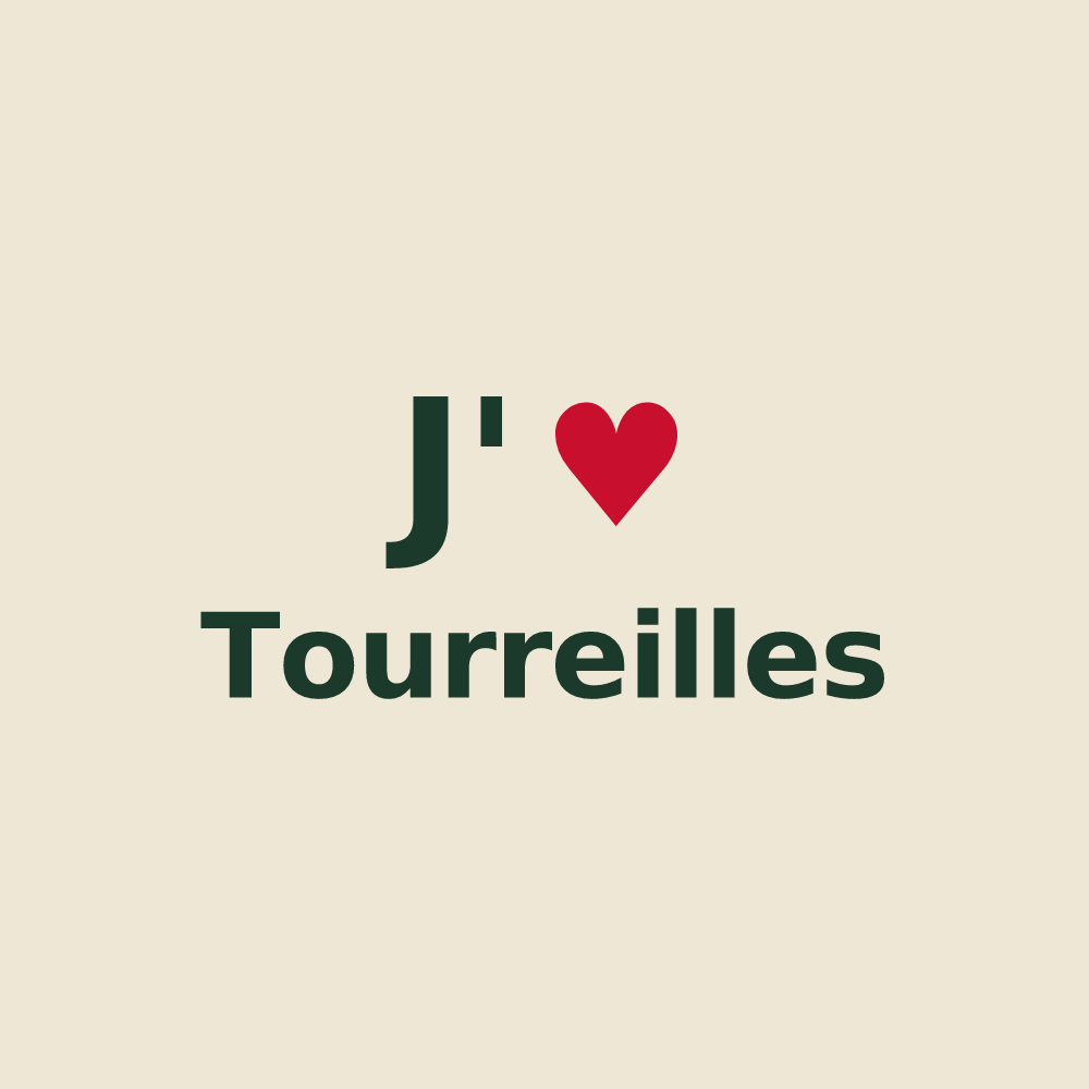 Tote bag personnalisé Tourreilles — design J'aime Tourreilles