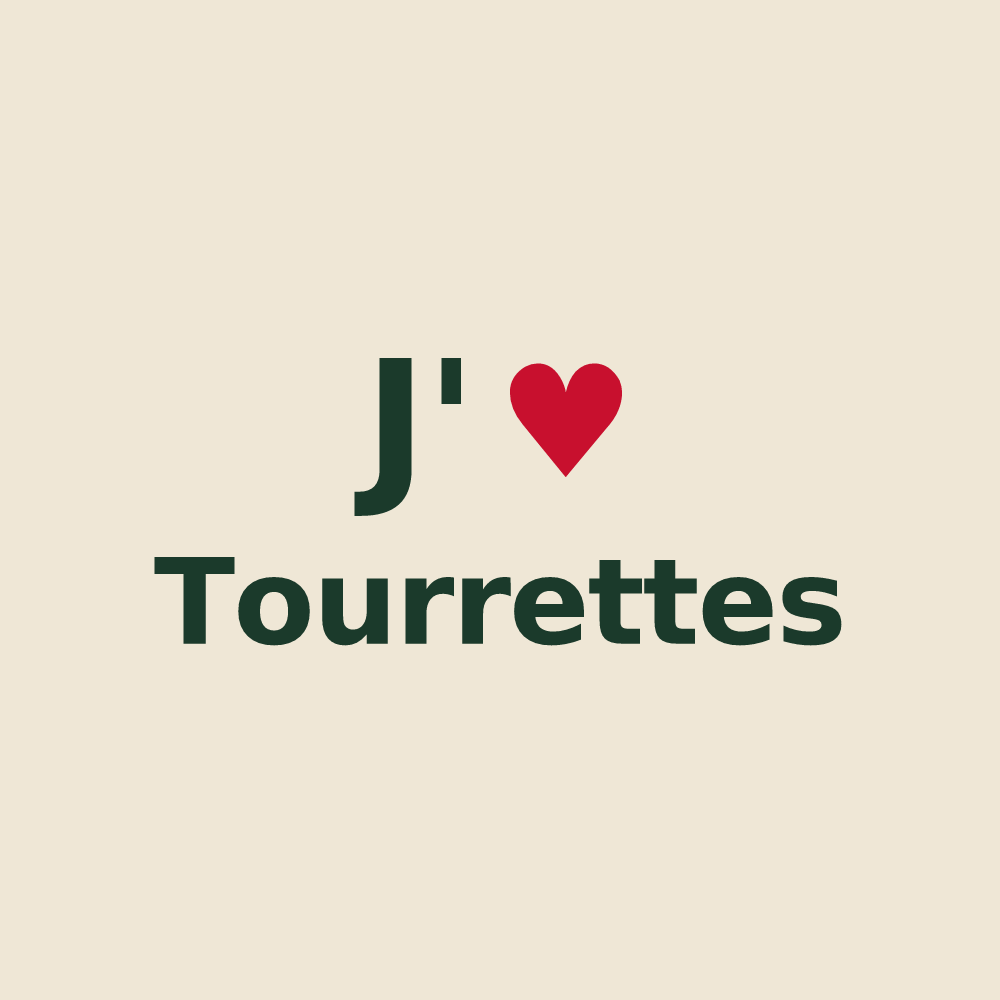 Tote bag personnalisé Tourrettes — design J'aime Tourrettes