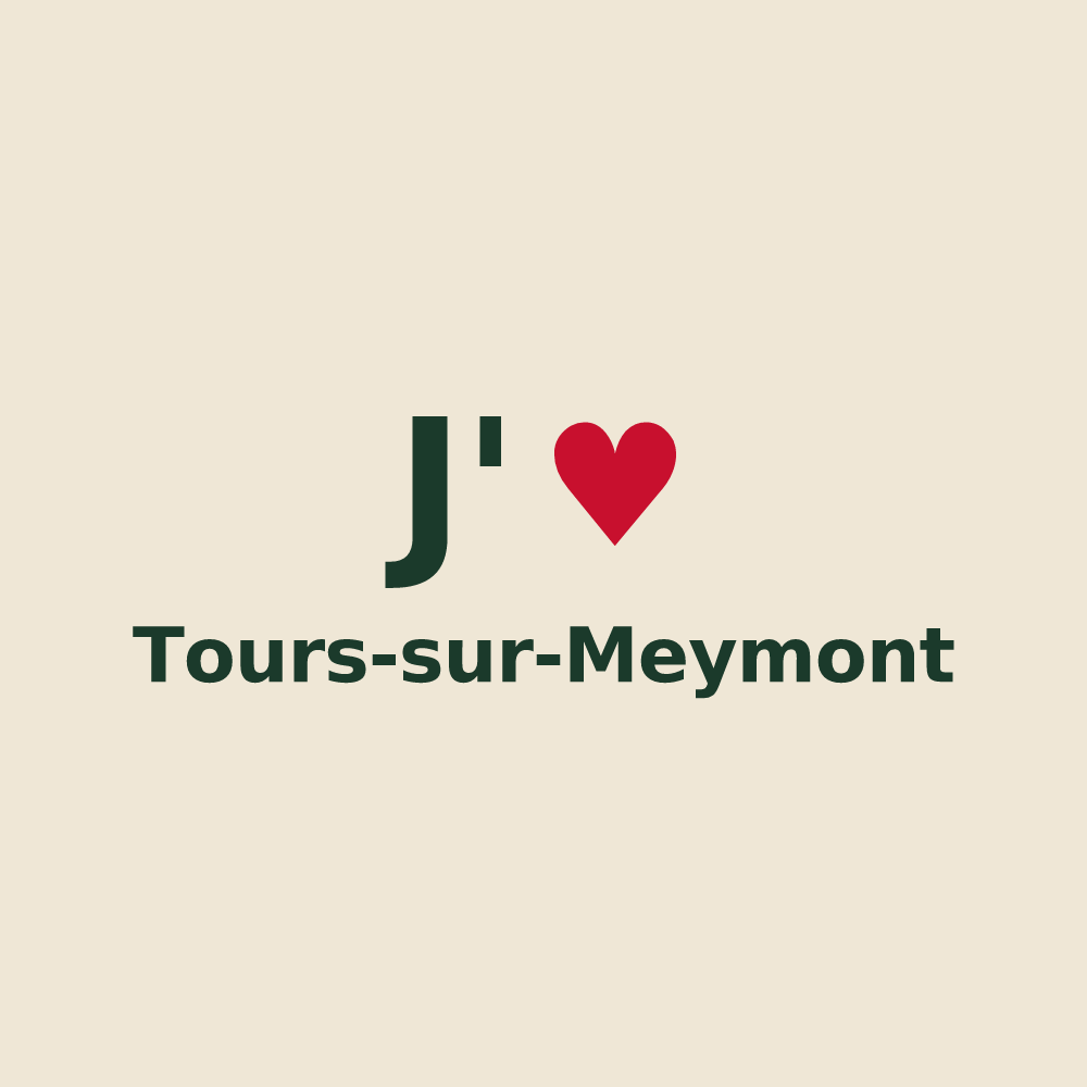 Tote bag personnalisé Tours-sur-Meymont — design J'aime Tours-sur-Meymont