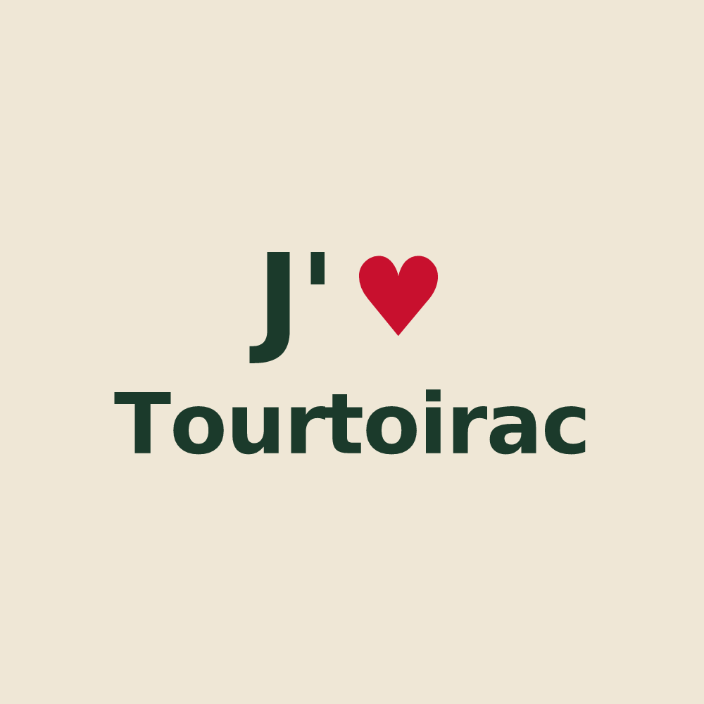 Tote bag personnalisé Tourtoirac — design J'aime Tourtoirac