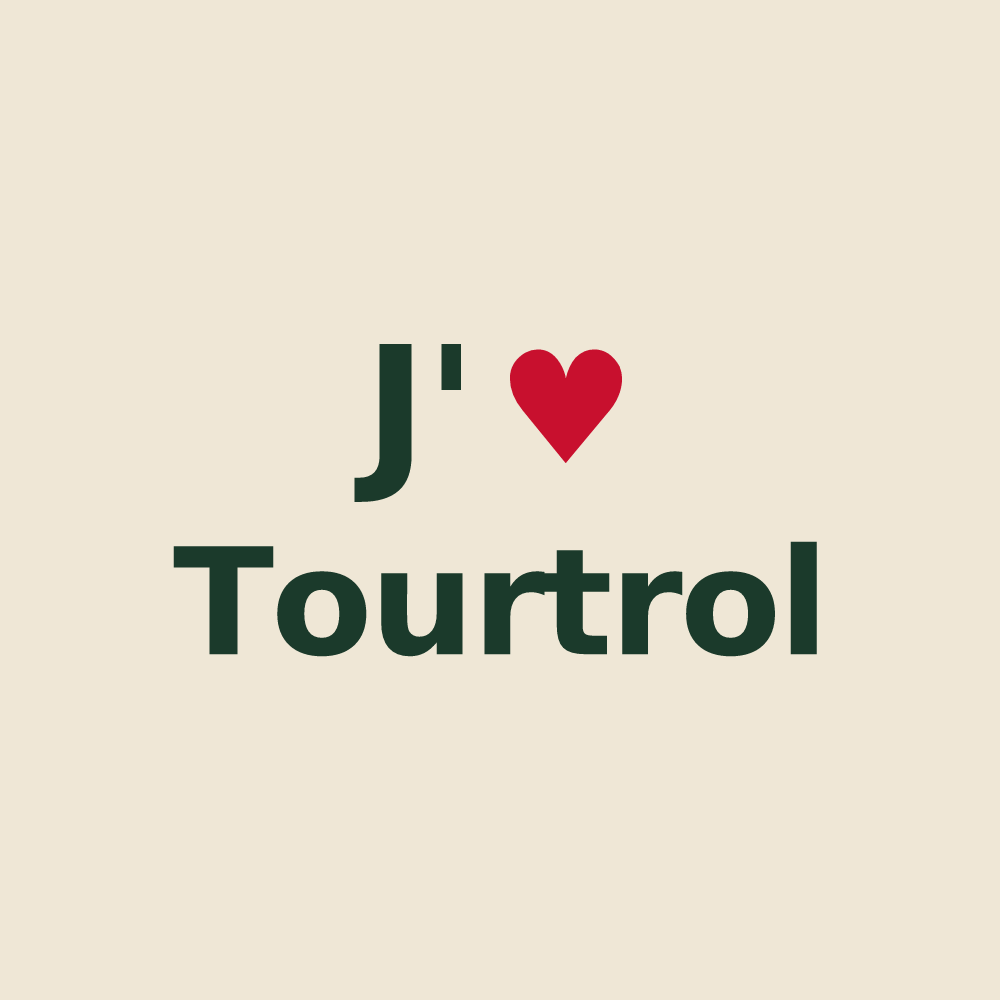 Tote bag personnalisé Tourtrol — design J'aime Tourtrol