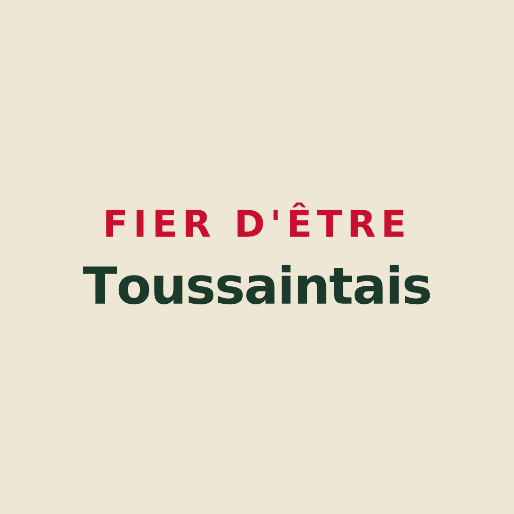 Tote bag « Fier d'être Toussaintais » — design pour Toussaint