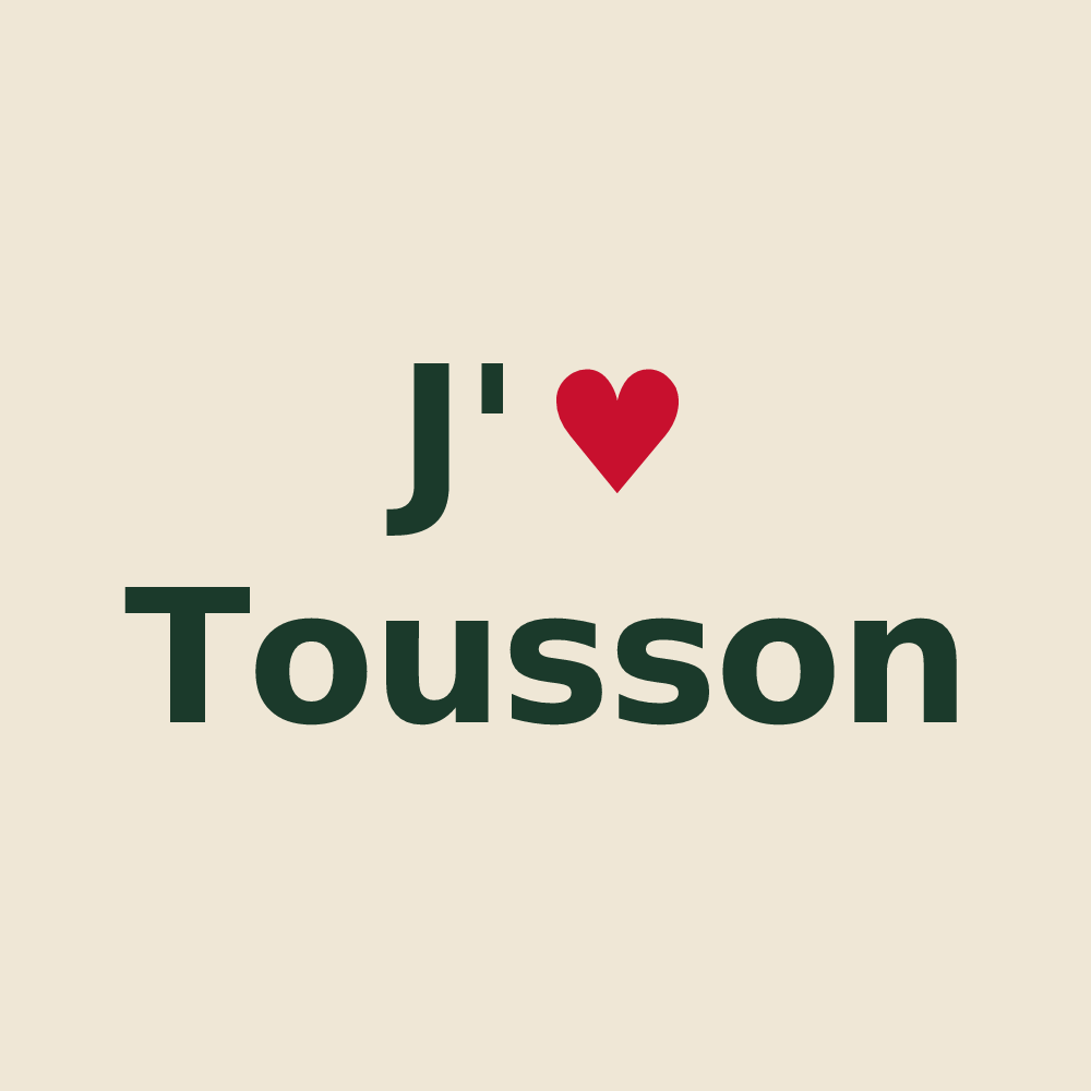 Tote bag personnalisé Tousson — design J'aime Tousson
