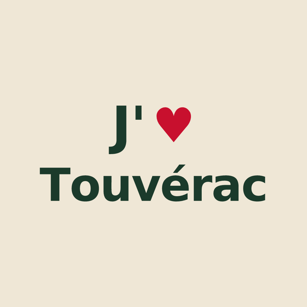 Tote bag personnalisé Touvérac — design J'aime Touvérac
