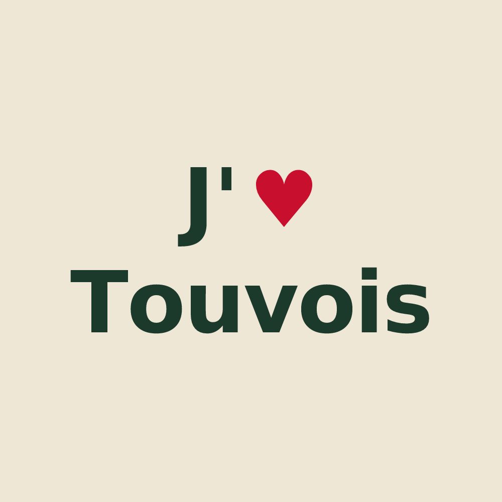 Tote bag personnalisé Touvois — design J'aime Touvois
