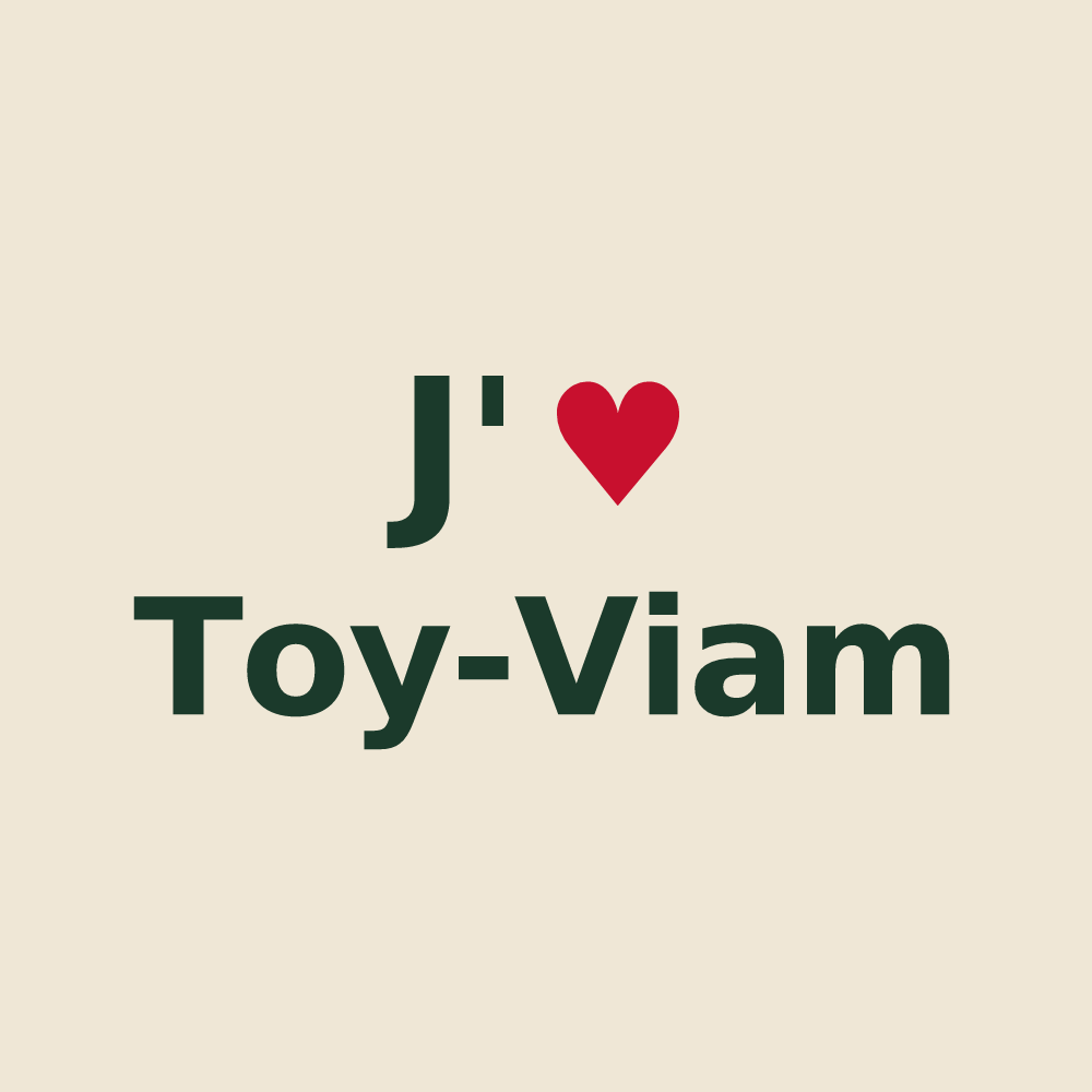 Tote bag personnalisé Toy-Viam — design J'aime Toy-Viam