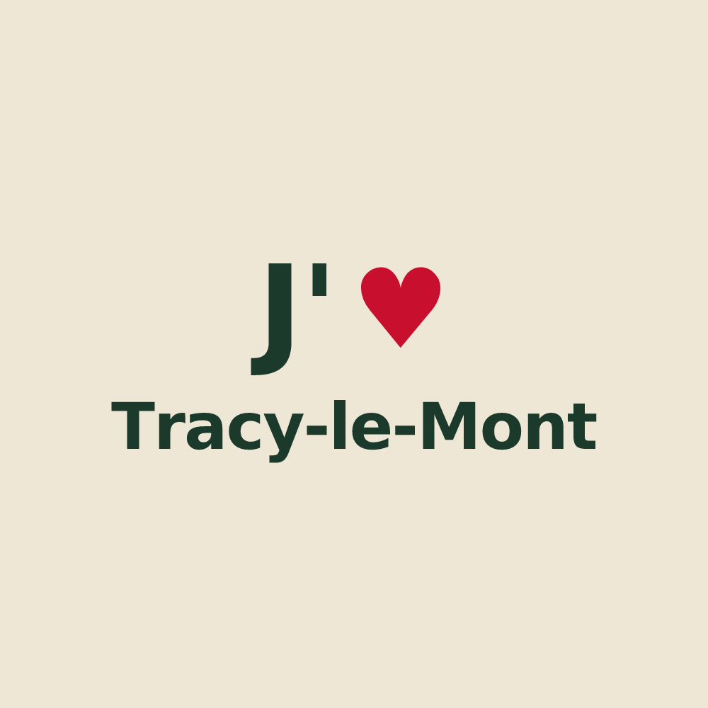 Tote bag personnalisé Tracy-le-Mont — design J'aime Tracy-le-Mont