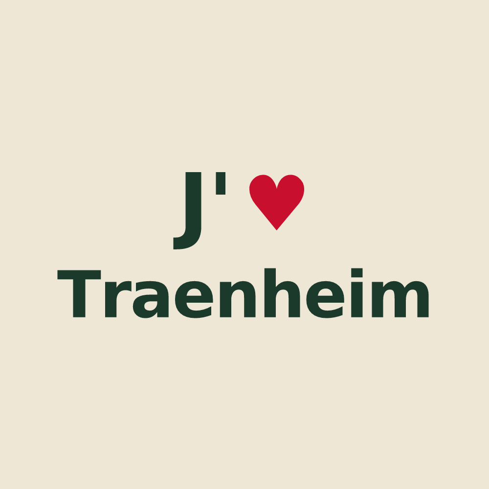 Tote bag personnalisé Traenheim — design J'aime Traenheim