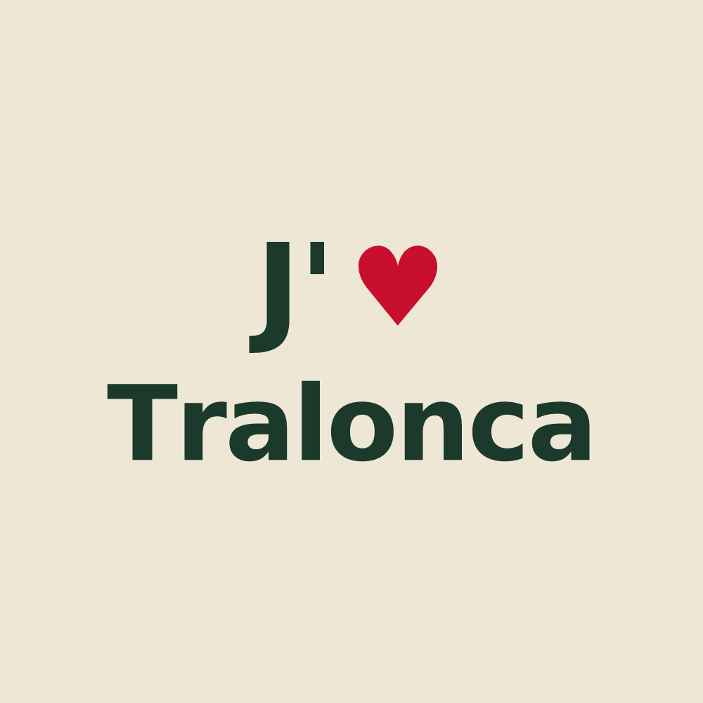Tote bag personnalisé Tralonca — design J'aime Tralonca