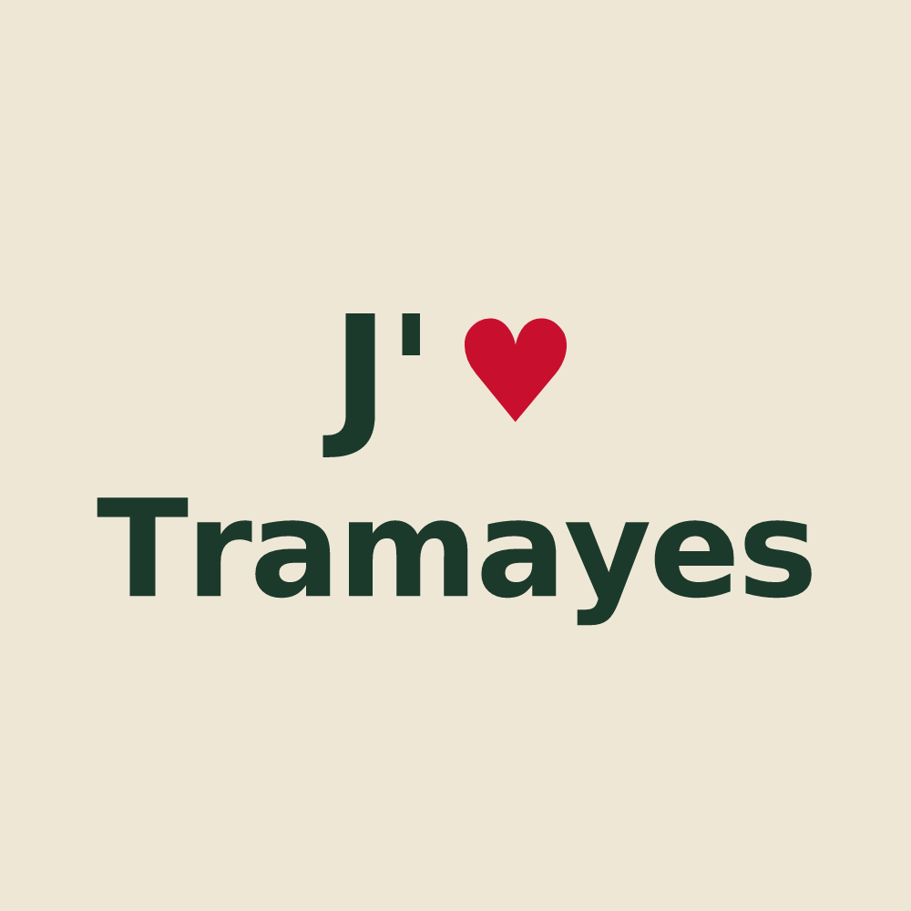 Tote bag personnalisé Tramayes — design « J'aime Tramayes » imprimé sur le tote bag
