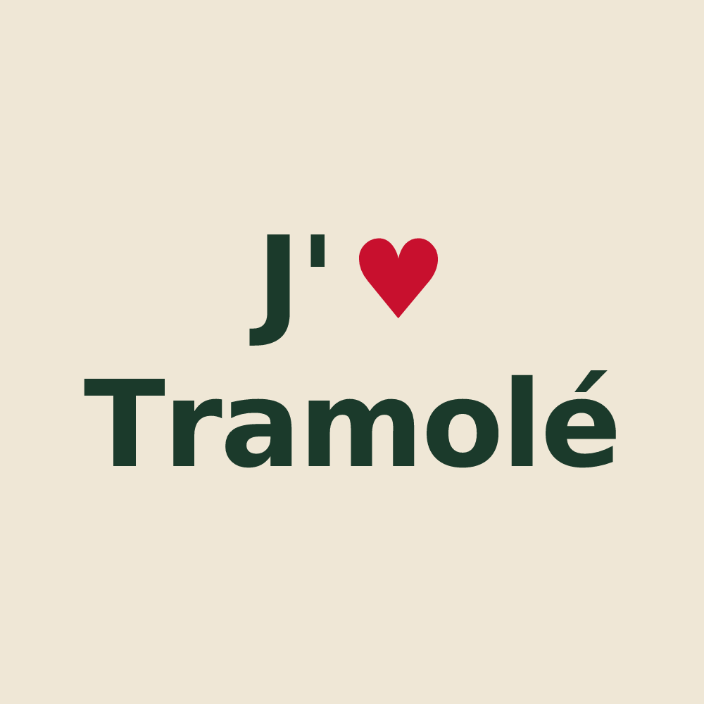 Tote bag personnalisé Tramolé — design J'aime Tramolé