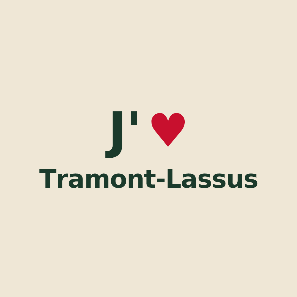 Tote bag personnalisé Tramont-Lassus — design J'aime Tramont-Lassus