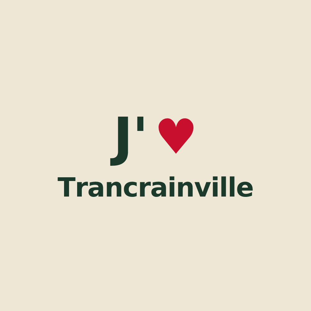 Tote bag personnalisé Trancrainville — design J'aime Trancrainville