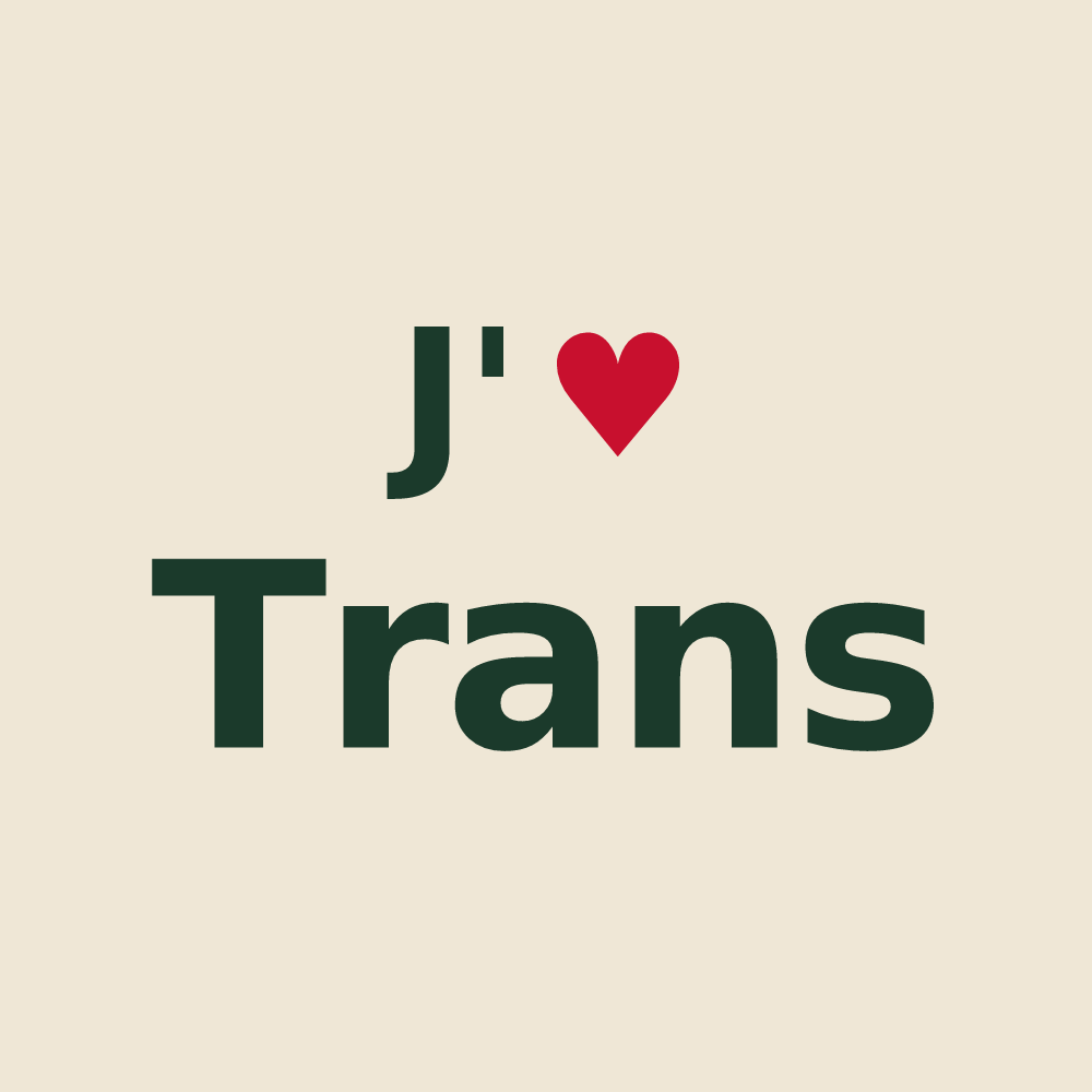 Tote bag personnalisé Trans — design J'aime Trans