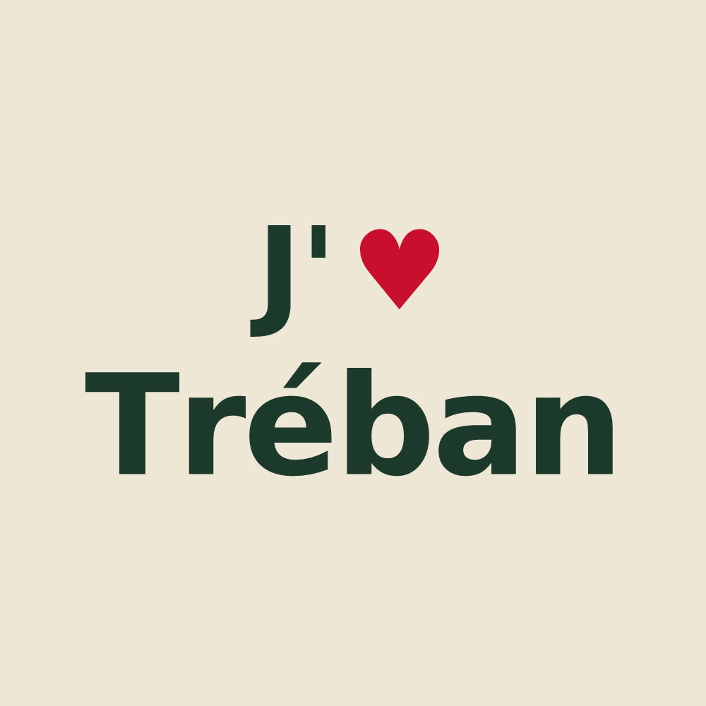 Tote bag personnalisé Tréban — design J'aime Tréban
