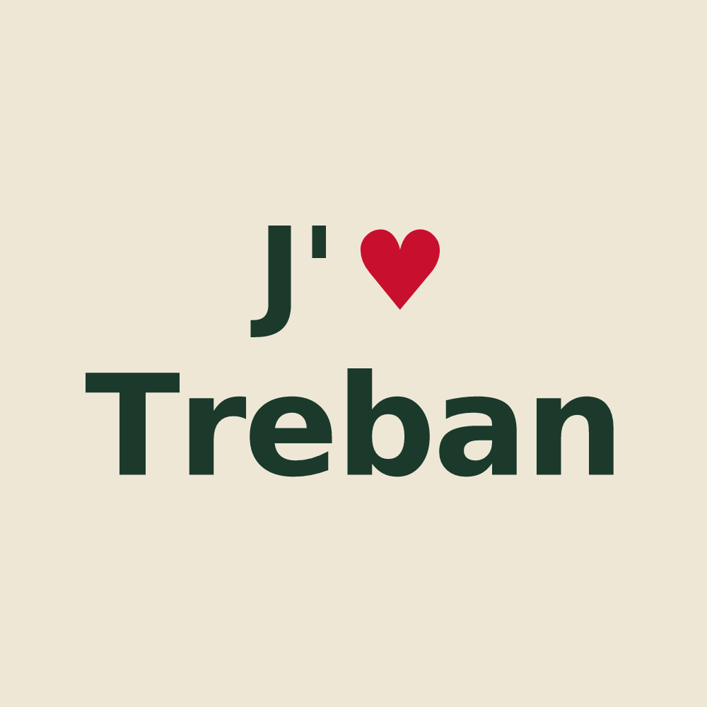 Tote bag personnalisé Treban — design J'aime Treban