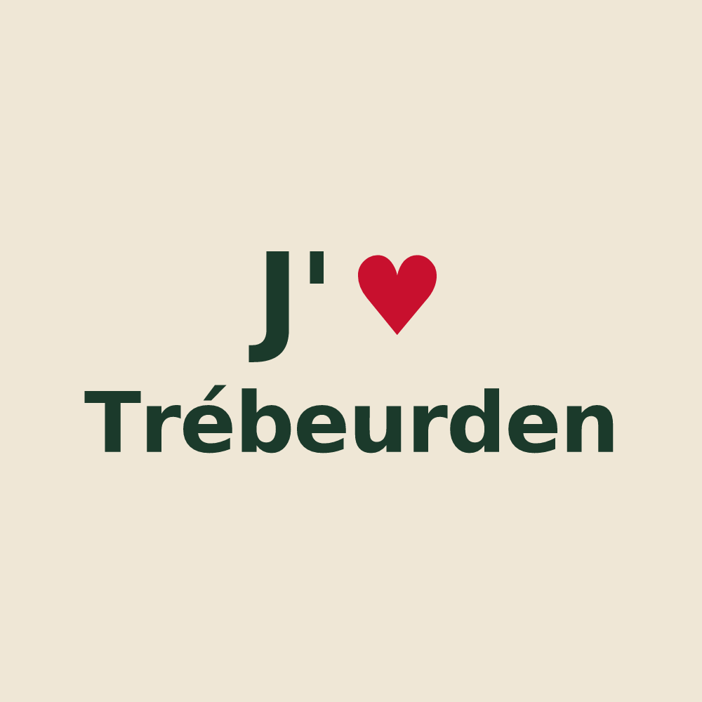 Tote bag personnalisé Trébeurden — design J'aime Trébeurden