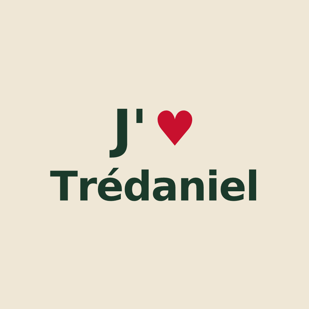 Tote bag personnalisé Trédaniel — design J'aime Trédaniel