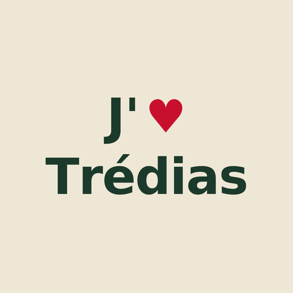 Tote bag personnalisé Trédias — design J'aime Trédias