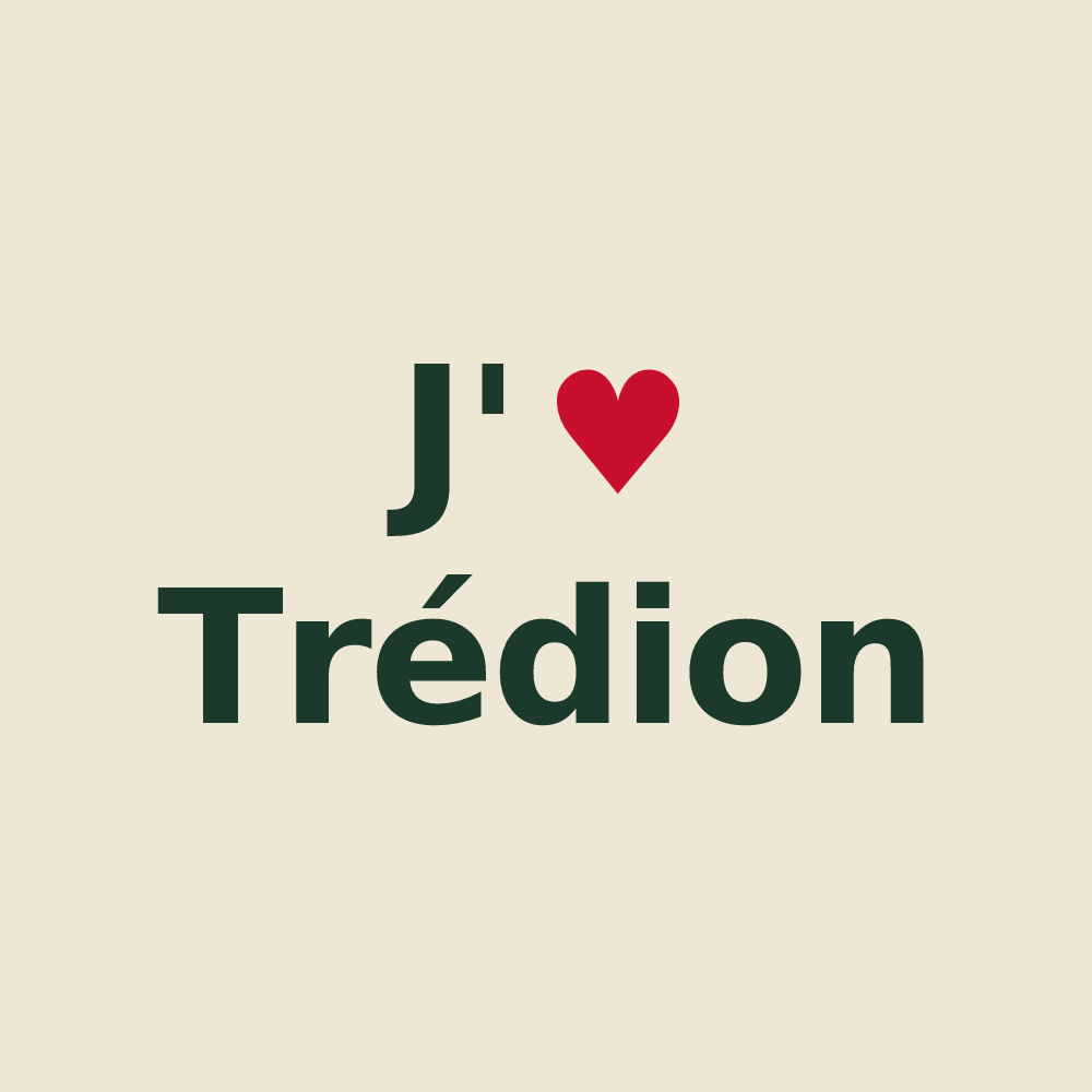 Tote bag personnalisé Trédion — design J'aime Trédion