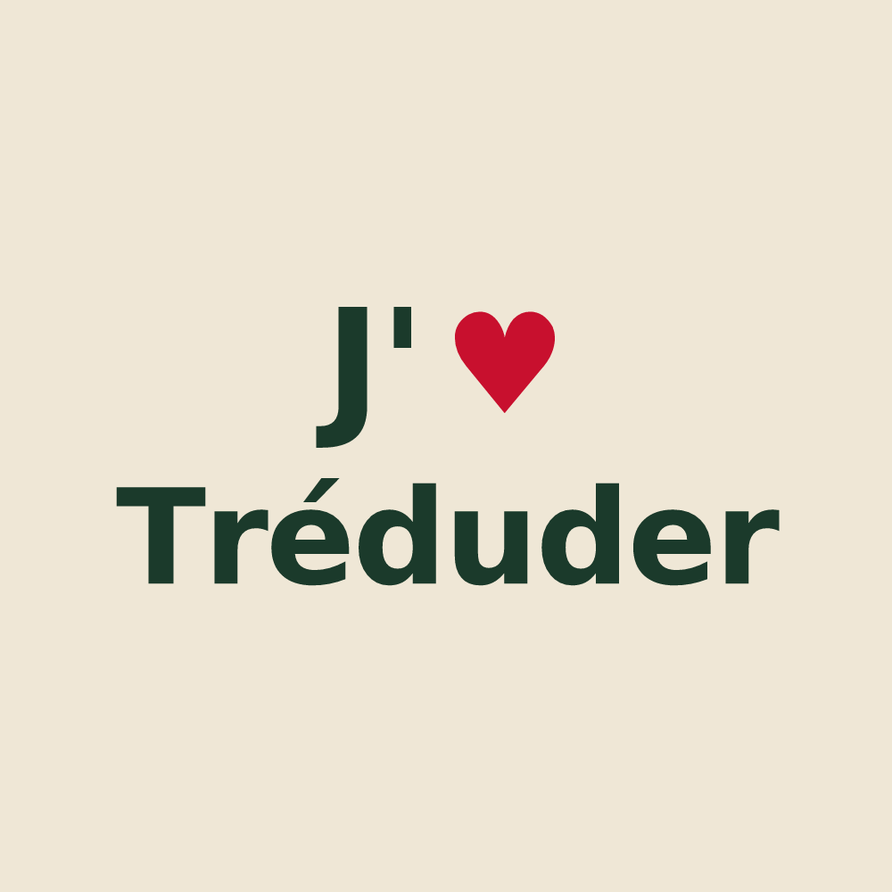 Tote bag personnalisé Tréduder — design J'aime Tréduder
