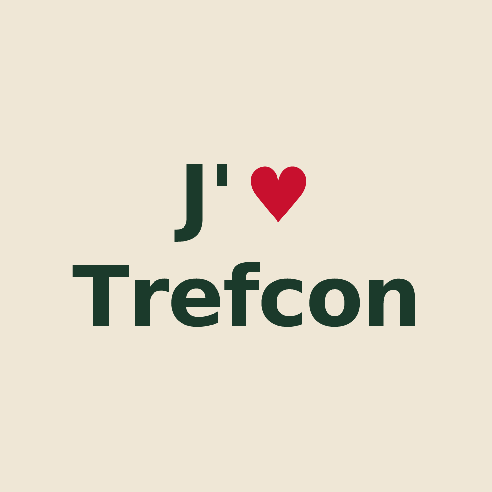Tote bag personnalisé Trefcon — design J'aime Trefcon