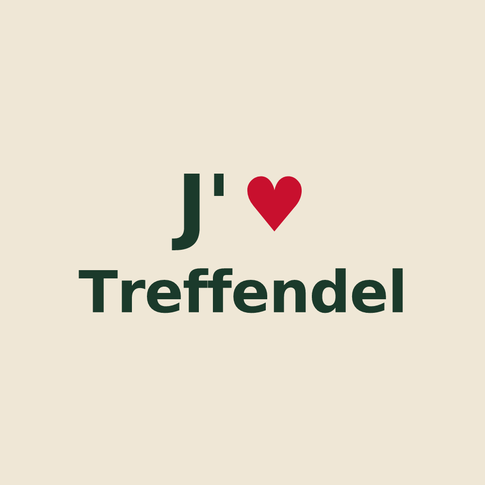 Tote bag personnalisé Treffendel — design J'aime Treffendel