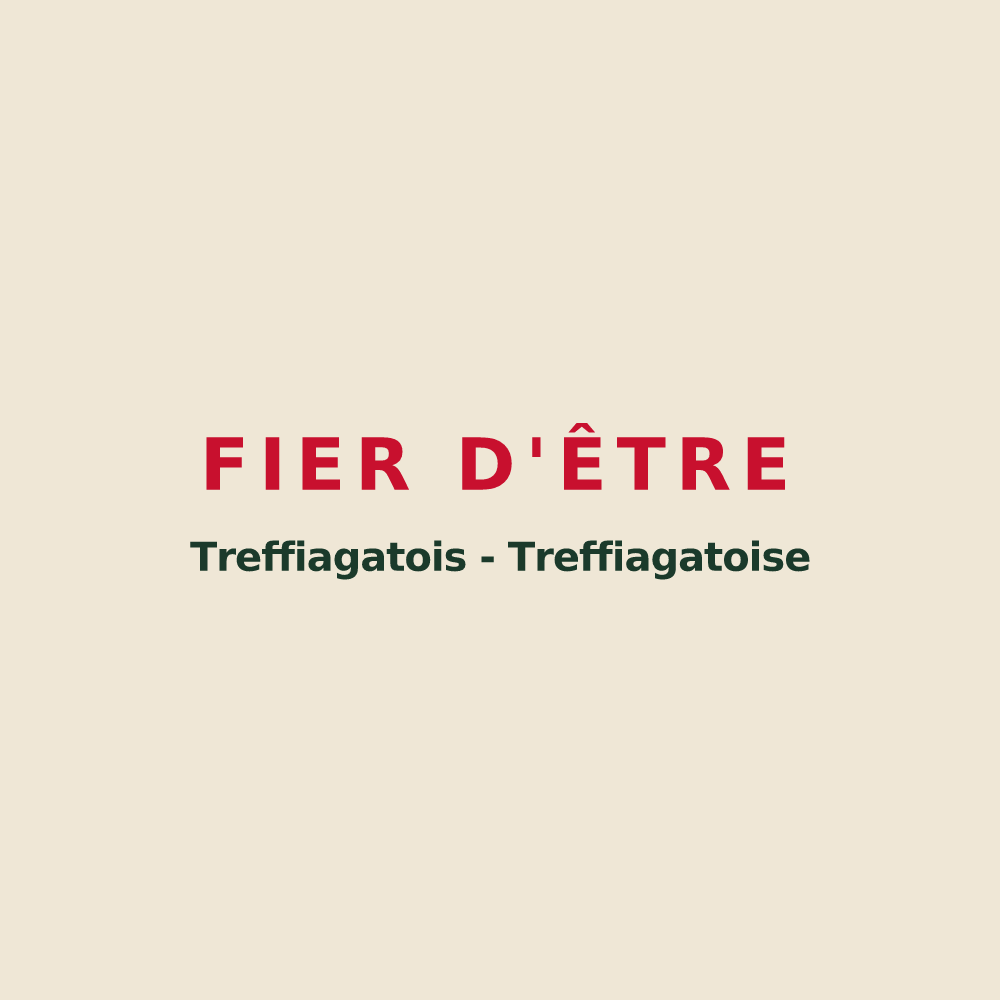 Tote bag « Fier d'être Treffiagatois - Treffiagatoise » — design pour Treffiagat