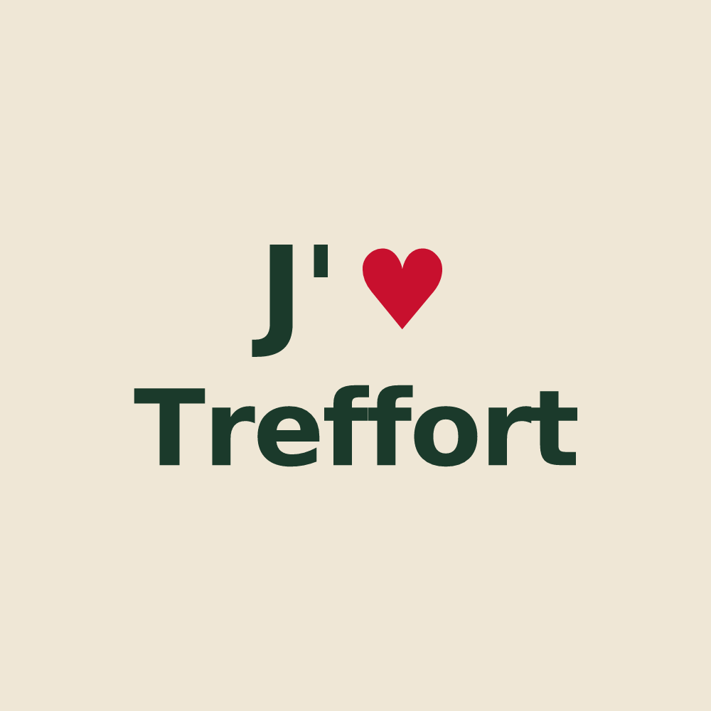 Tote bag personnalisé Treffort — design J'aime Treffort