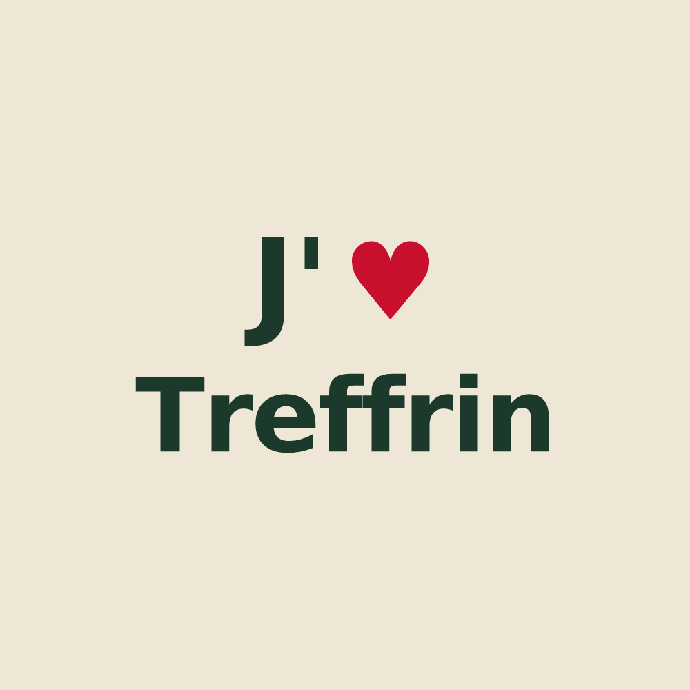 Tote bag personnalisé Treffrin — design J'aime Treffrin