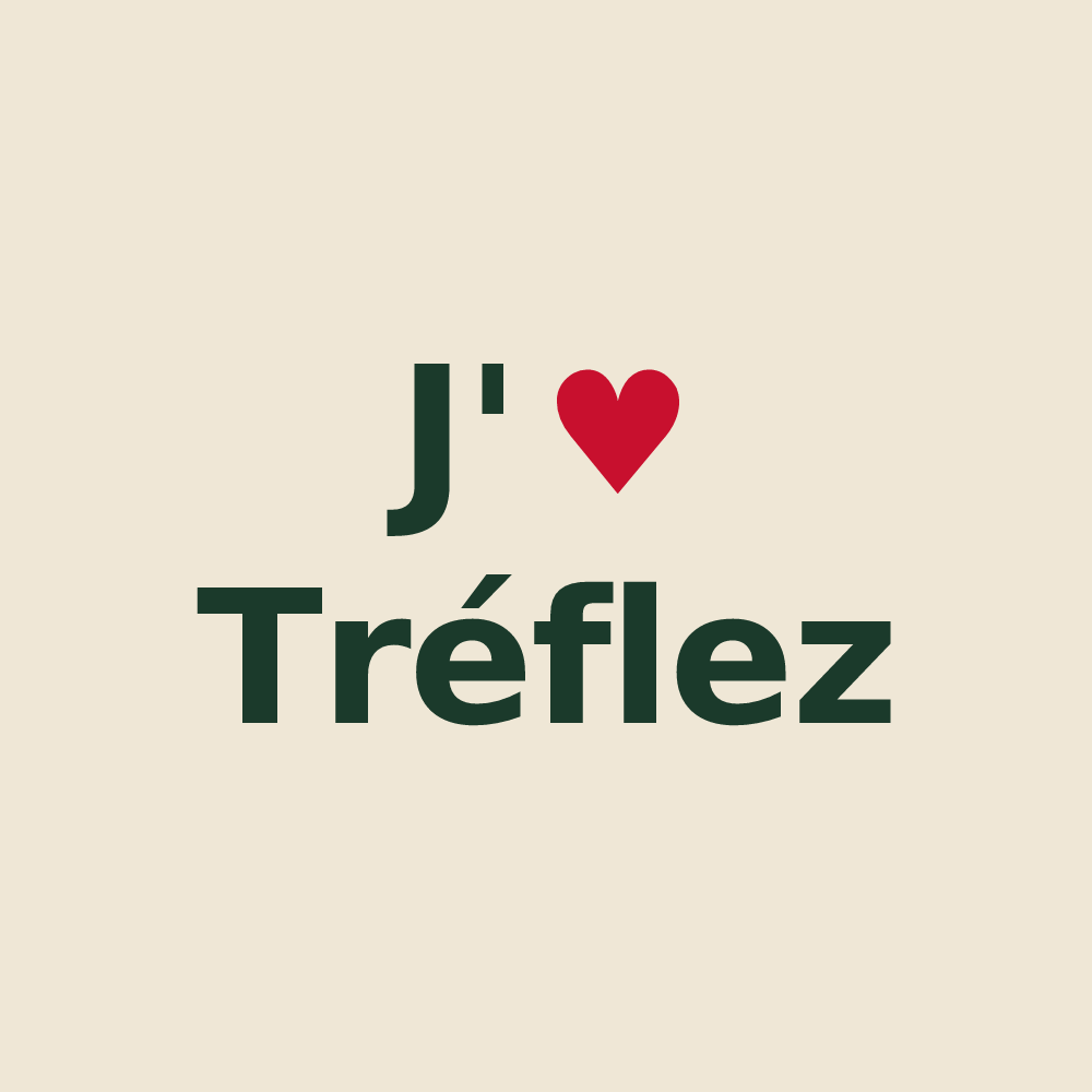 Tote bag personnalisé Tréflez — design J'aime Tréflez