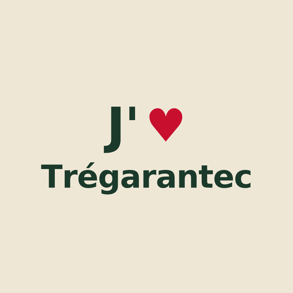 Tote bag personnalisé Trégarantec — design J'aime Trégarantec