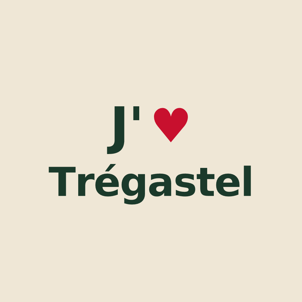 Tote bag personnalisé Trégastel — design J'aime Trégastel