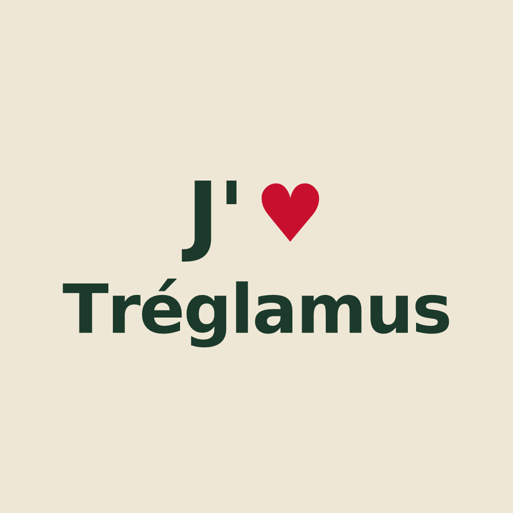 Tote bag personnalisé Tréglamus — design J'aime Tréglamus